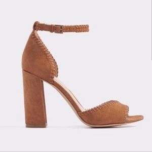 ALDO Elvyne strappy heels in Cognac